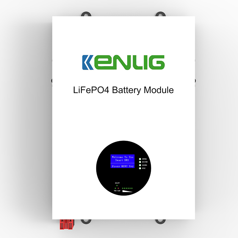 Кенлиг LifePo4 Лития батарея 6000 циклов BMS Системная настенная батарея ЖК -дисплей 48V/51.2V 100AH ​​150AH 200AH POWERWALL